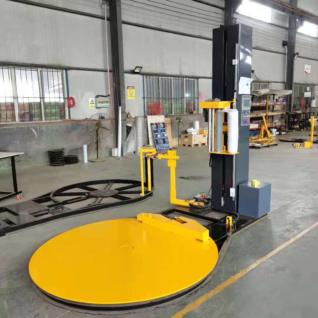 半自动拉伸膜托盘缠绕机全自动压顶式缠绕机拉伸托盘缠绕膜打包机