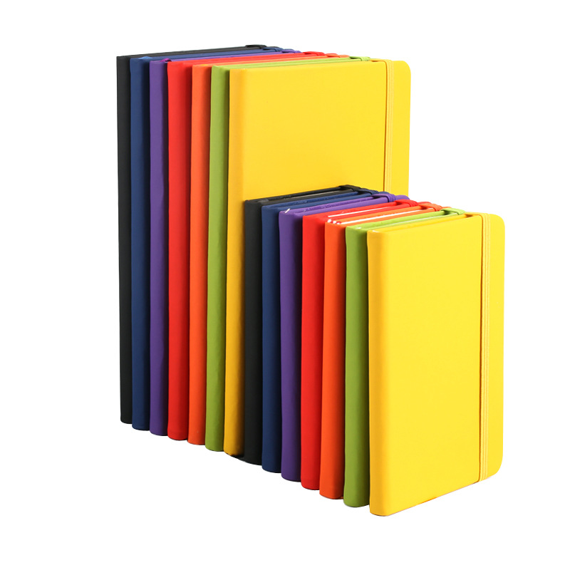 Strap Notebook Pu Leather Strip Rubber Band Notepad Business A5/A6 Manuscripts Multi-Color Optional Printed Logo