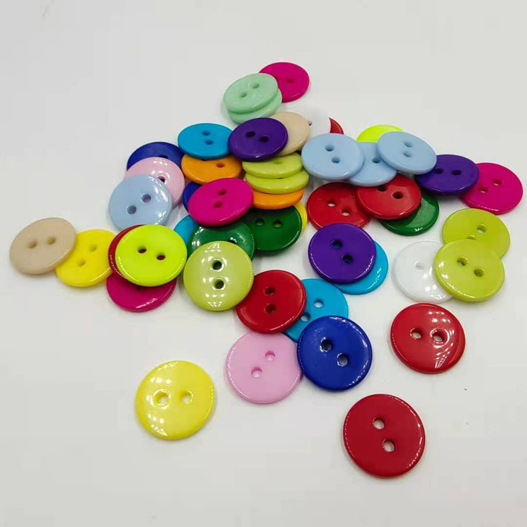 Color Resin Button Bread Small Button Two Eyes/Two Eyes Button Children Diy Button Red/White Button