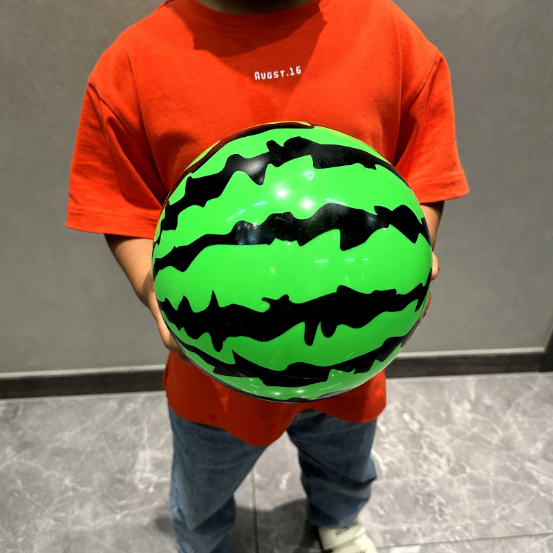 Factory Wholesale Children's Inflatable Toys 10-Inch Watermelon Ball PVC Inflatable Toy Ball Large 25cm Bounce Ball