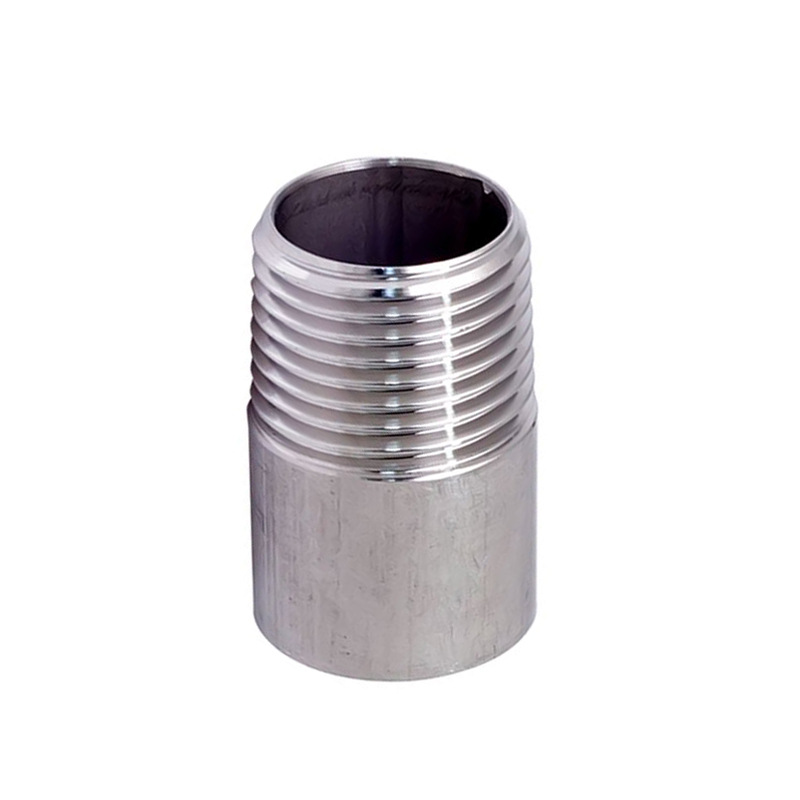 304不锈钢单头丝焊接短管丝扣管件201转换外丝螺纹直通对焊接头