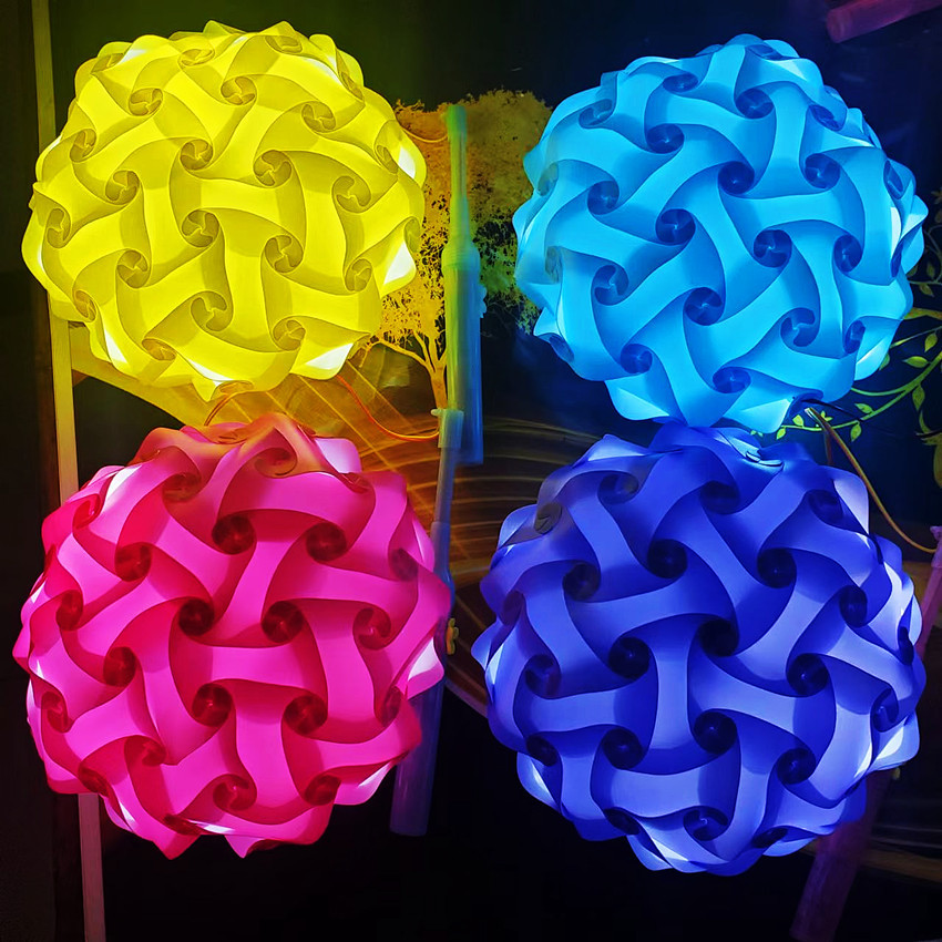 儿童节日手提花灯diy手工花灯材料片元宵春节节假日热销新款花灯