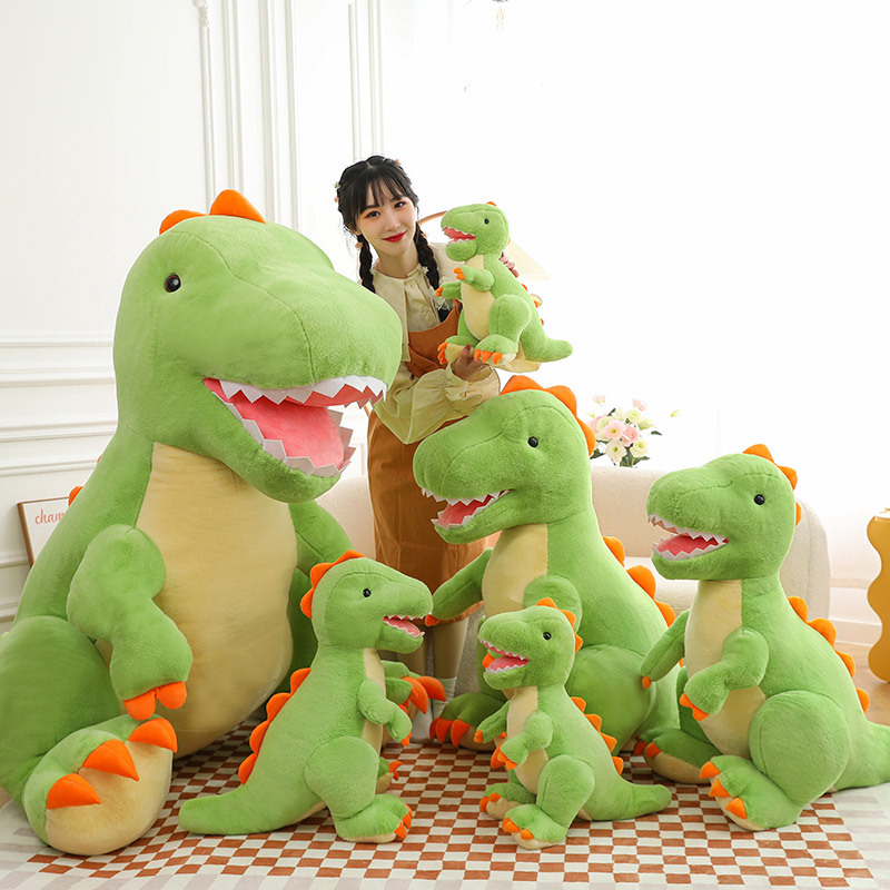 New Dinosaur Doll Plush Toys Large Size Riding Tyrannosaurus Cushion Ragdoll Children's Gift Factory Wholesale