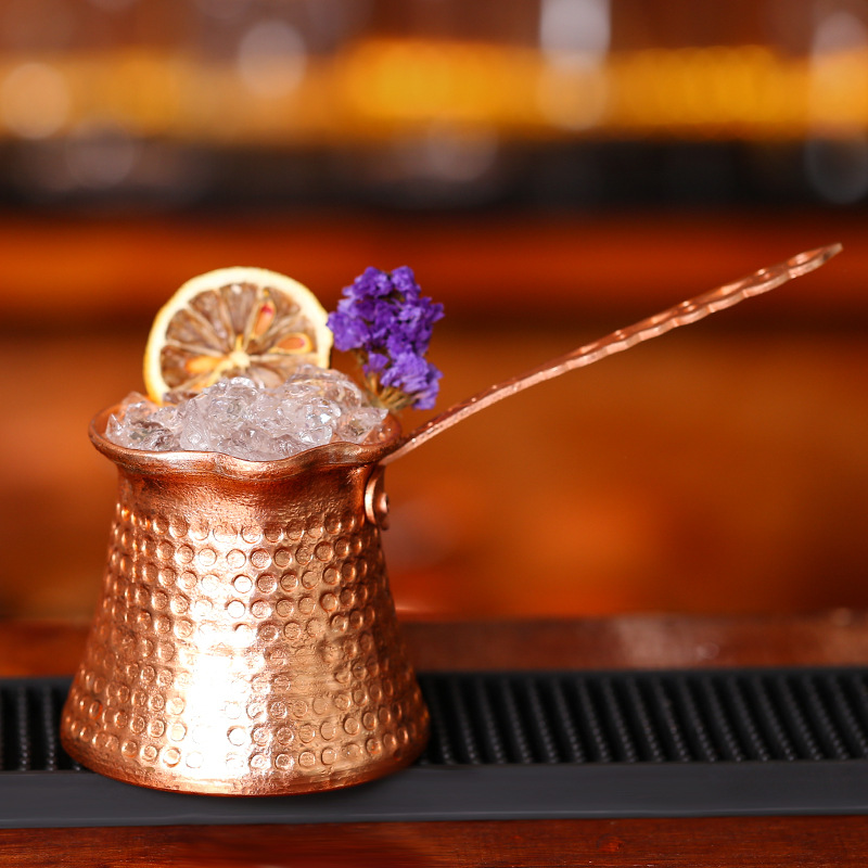 酒吧灵魂不锈钢专业版火焰杯拉火杯金属杯土耳其手工镀铜杯马克杯