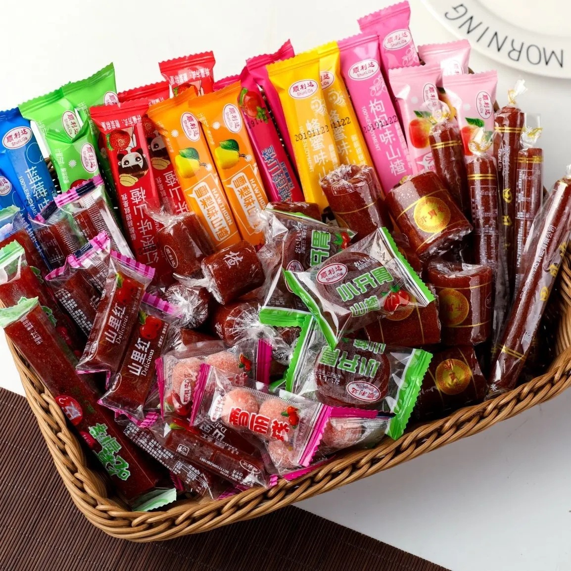 顺利达山楂条山楂片果味山楂条蜜饯儿童休闲零食怀旧食品批发包邮