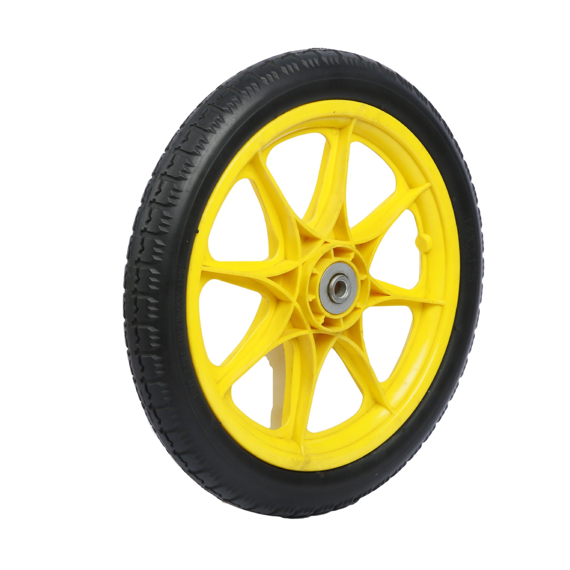 实心聚氨酯pp轮毂冰淇淋车轮覆膜机轮14寸pu发泡轮 eva发泡轮