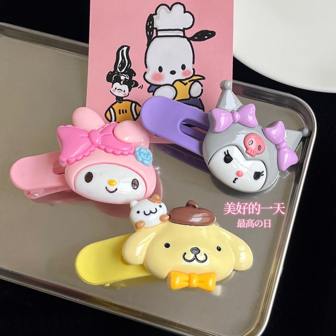 Cute Cartoon Large Side Clip Ins Girl Heart Sanrio Hair Claw Japanese Style Cinnamoroll Babycinnamoroll Clow M Hair Accessories Hairpin