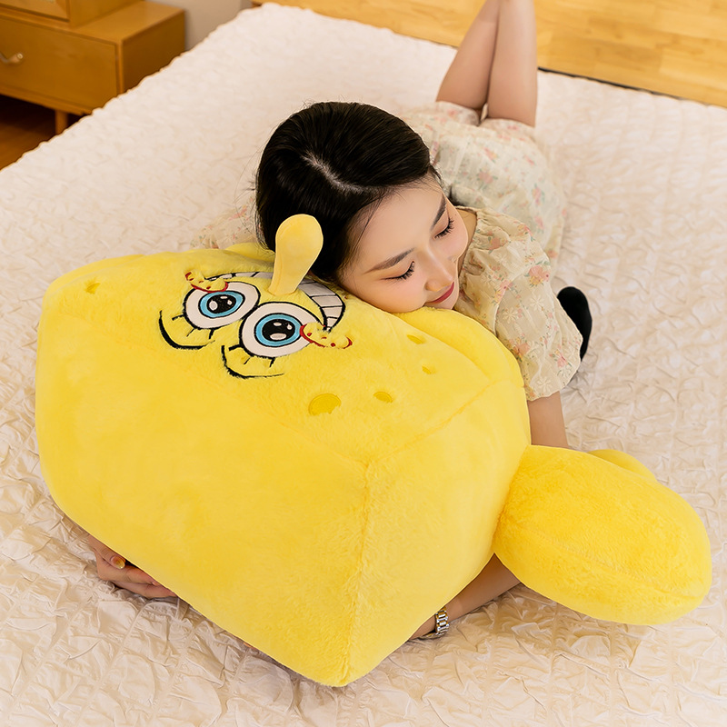 toysInternet Celebrity Same Cute Children Cartoon Muscle SpongeBob Muscle Pie Star Plush Doll Couch Pillow