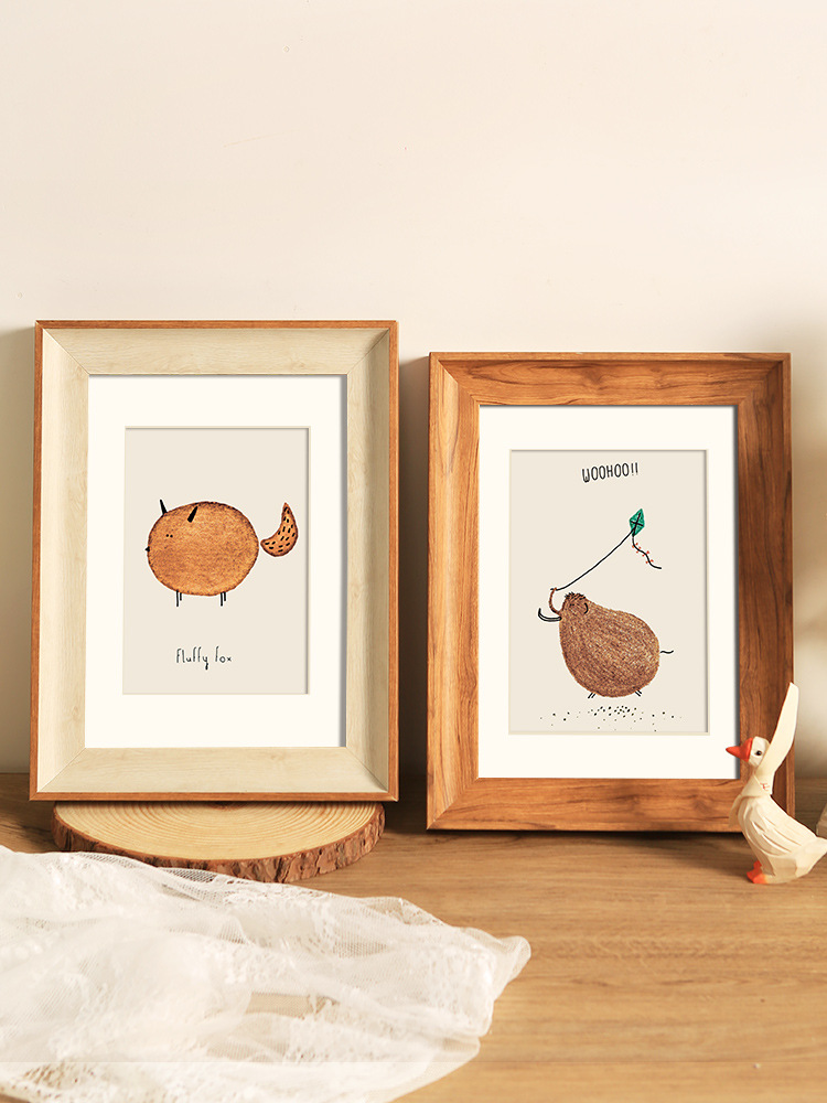 美式复古大相框20寸24寸32水彩素描海报画框4k挂墙外框架a3a4