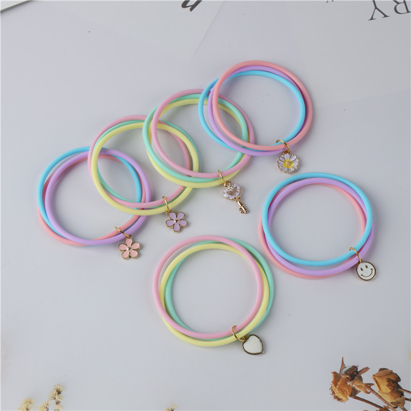 Korean Cute Girl Candy Color Plant Mosquito Repellent Silicone Bracelet Jelly Color Environmental Protection Luminous Elastic Soft Rubber Band