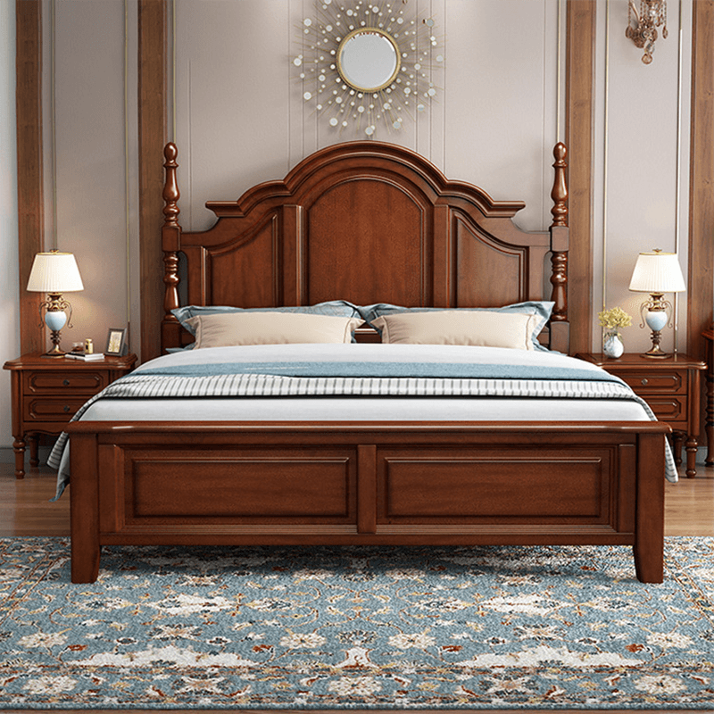hf2x名坤美式实木床1.8米复古双人主卧婚床1.