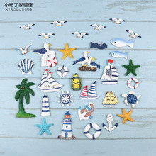 Mediterranean style decorative fridge stickers small fish跨