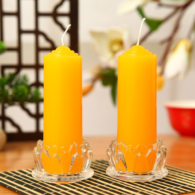 Candle Household Lighting Power Outage Oversized Bold Chinese New Year Yellow Red White Smoke-Free Tasteless Mini Sacrifice Worship Buddha