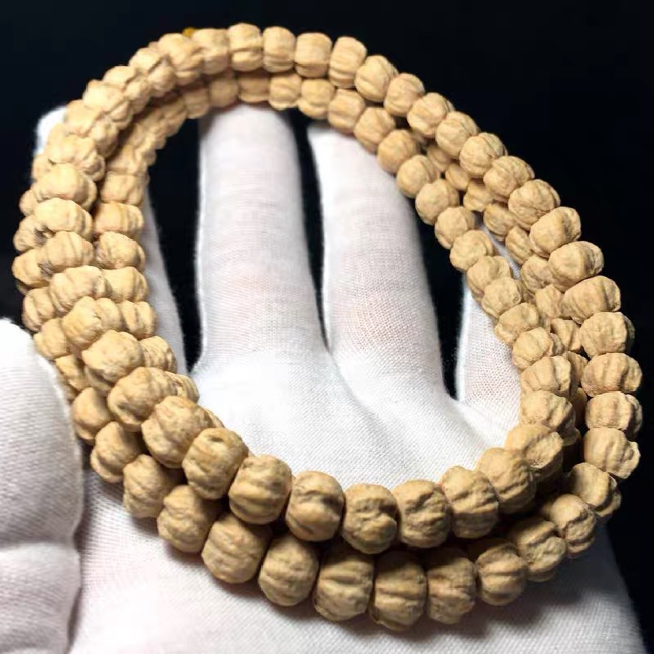 热振寺麻皮百香籽108颗佛珠 鬼脸柏香籽原籽菩提子单圈手串男
