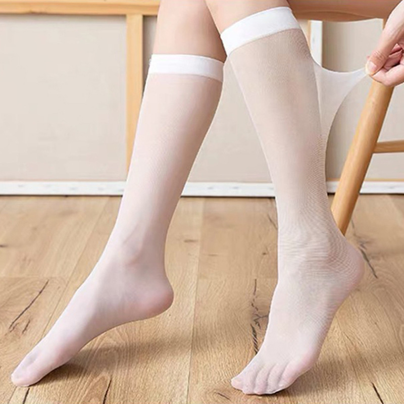 Women's Long Stockings Long Silk Stockings Summer Thigh High Socks Ultra-Thin Half Invisible Calf Mid-Calf Women's Socks Factory Wholesale