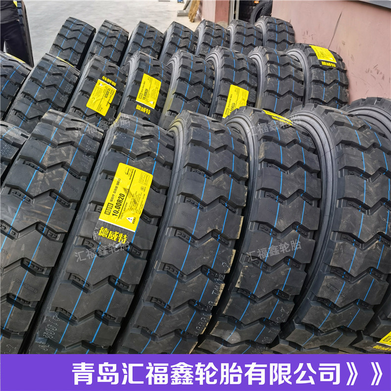 厂家批发全钢丝载重矿山轮胎1000r20大花波浪花18层渣土车工地
