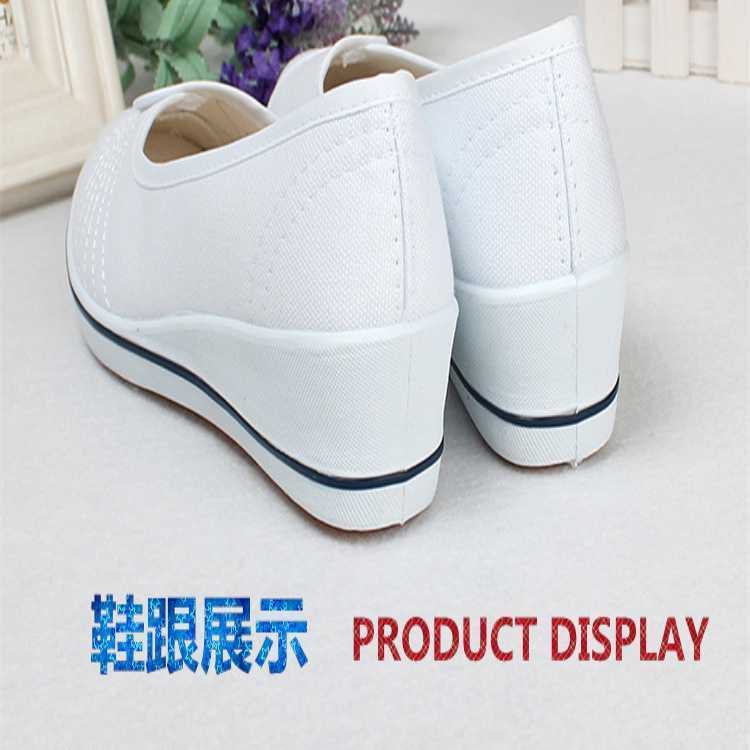 好看女护士鞋 白色坡跟美容院 医院工作鞋 一件春秋款特价 包邮】