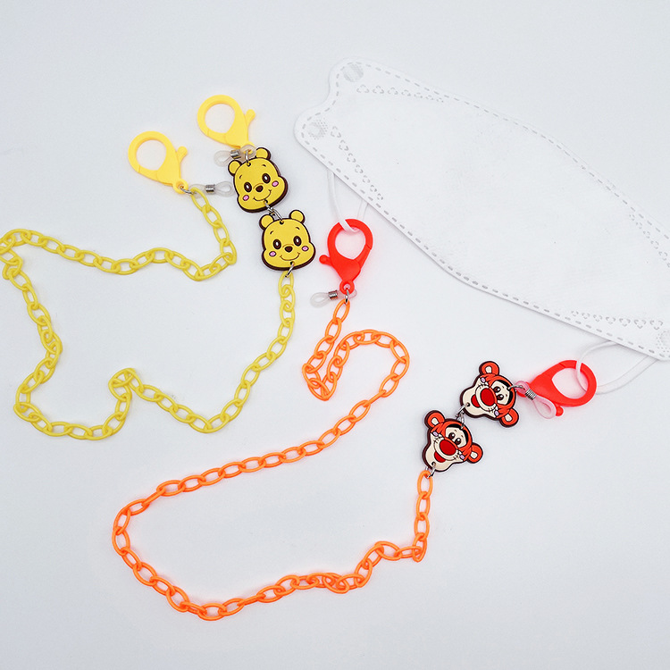 Cross-Border Acrylic Mask Chain Candy Color Anti-Lost Glasses Cord Cartoon Doll Headset Lanyard Children Adult Same Style