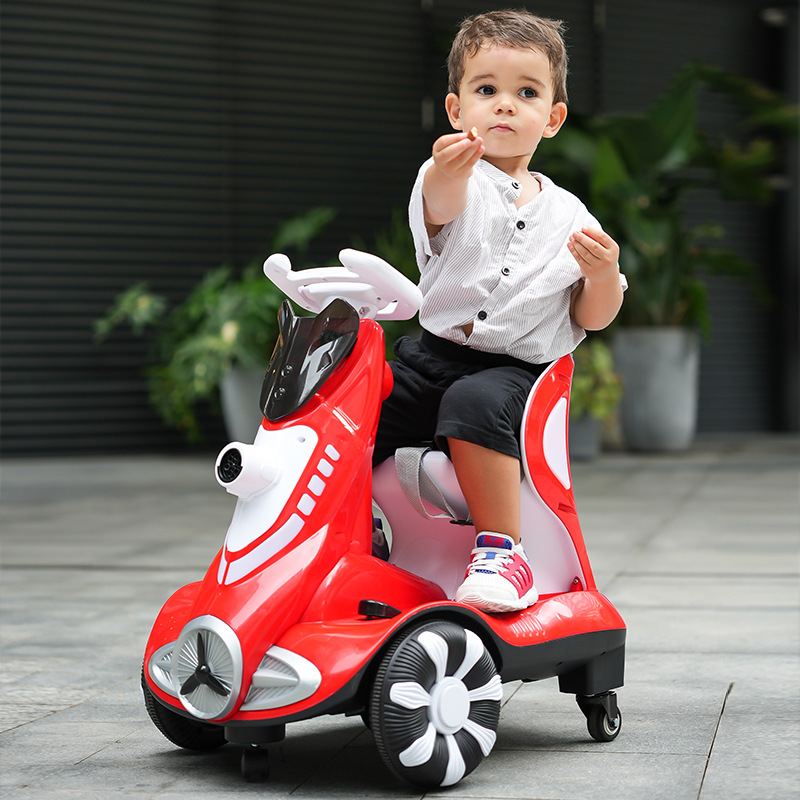 Children's Electric Quadricycle 1-3 Years Old Baby Balance Car Indoor Rotating Car Can Sit and Play Electric Drift Car