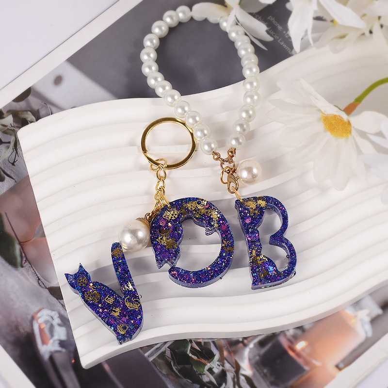 Crystal Glue 26 Cat English Letter Pendant Silicone Mold DIY Resin Keychain Pendant Grinding
