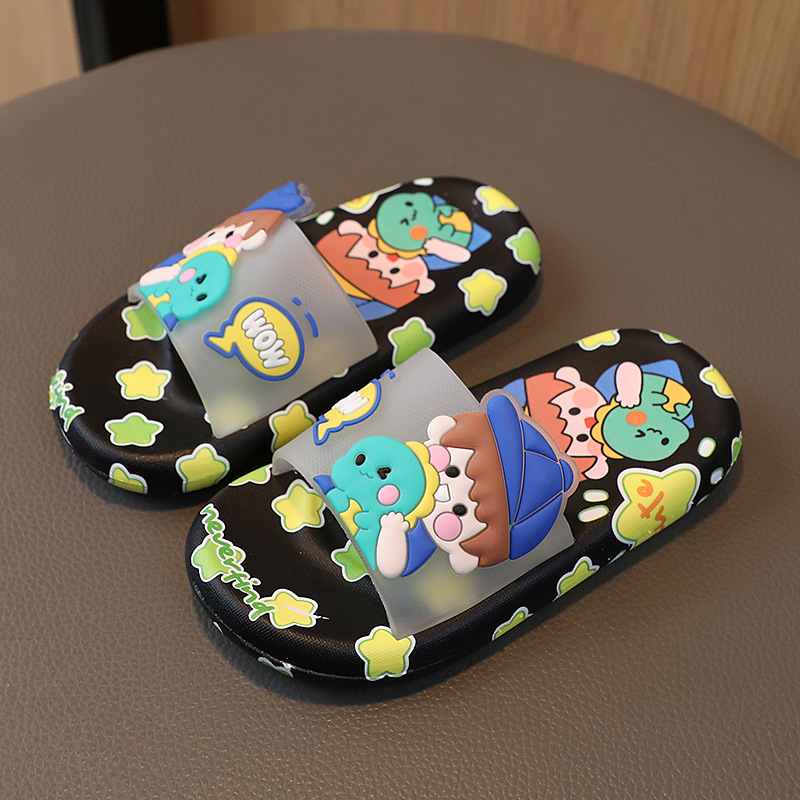 男童拖鞋儿童夏季新款凉拖室内浴室防滑卡通彩绘图案柔软女童可爱