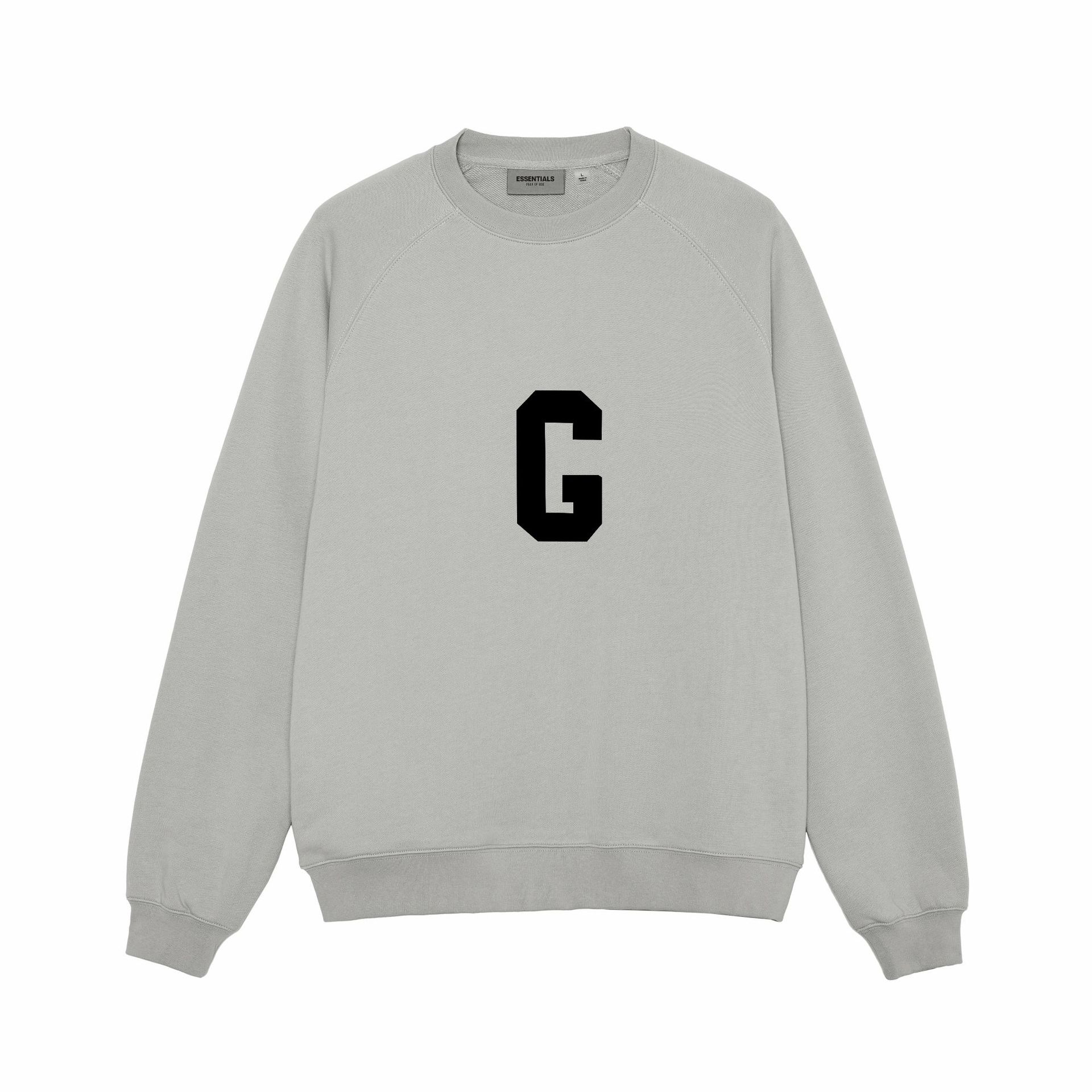 fear of god g字母植绒印花卫衣第七季fog主线高街宽松休闲衫男女