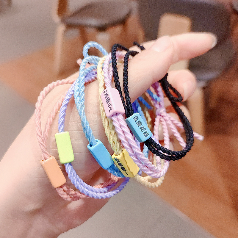 韩版ins发饰小皮筋男朋友情侣小皮套男生带宽松不勒手简约发绳