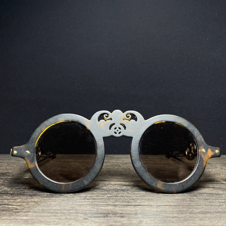 民国仿古眼镜复古平光镜水晶眼镜 复古玳瑁色眼镜框茶色黑色