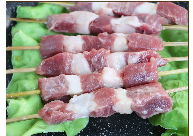 中荣牛肉串户外烧烤纯牛肉串牛肉大串10串一包商用冷冻半成品食材