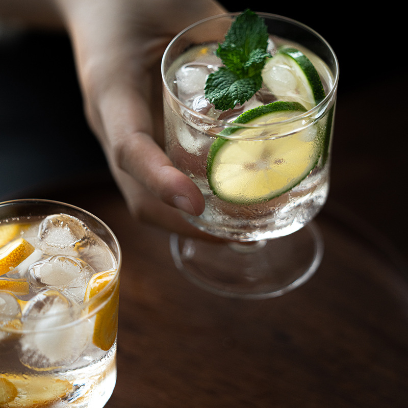 水晶玻璃高脚杯夏天冷饮杯果汁杯冰淇淋杯水杯果酒杯水杯