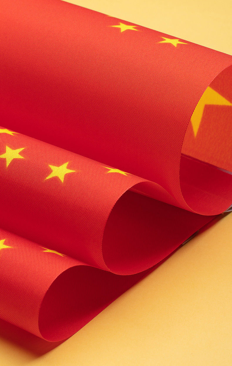 7号8号中国手拿小红旗手摇旗手持手挥旗五星小红旗小