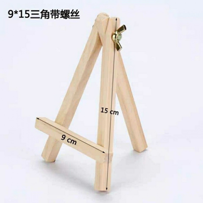 三角画架木质三角支架迷你木制桌面台式相框架小画板手机小三脚架