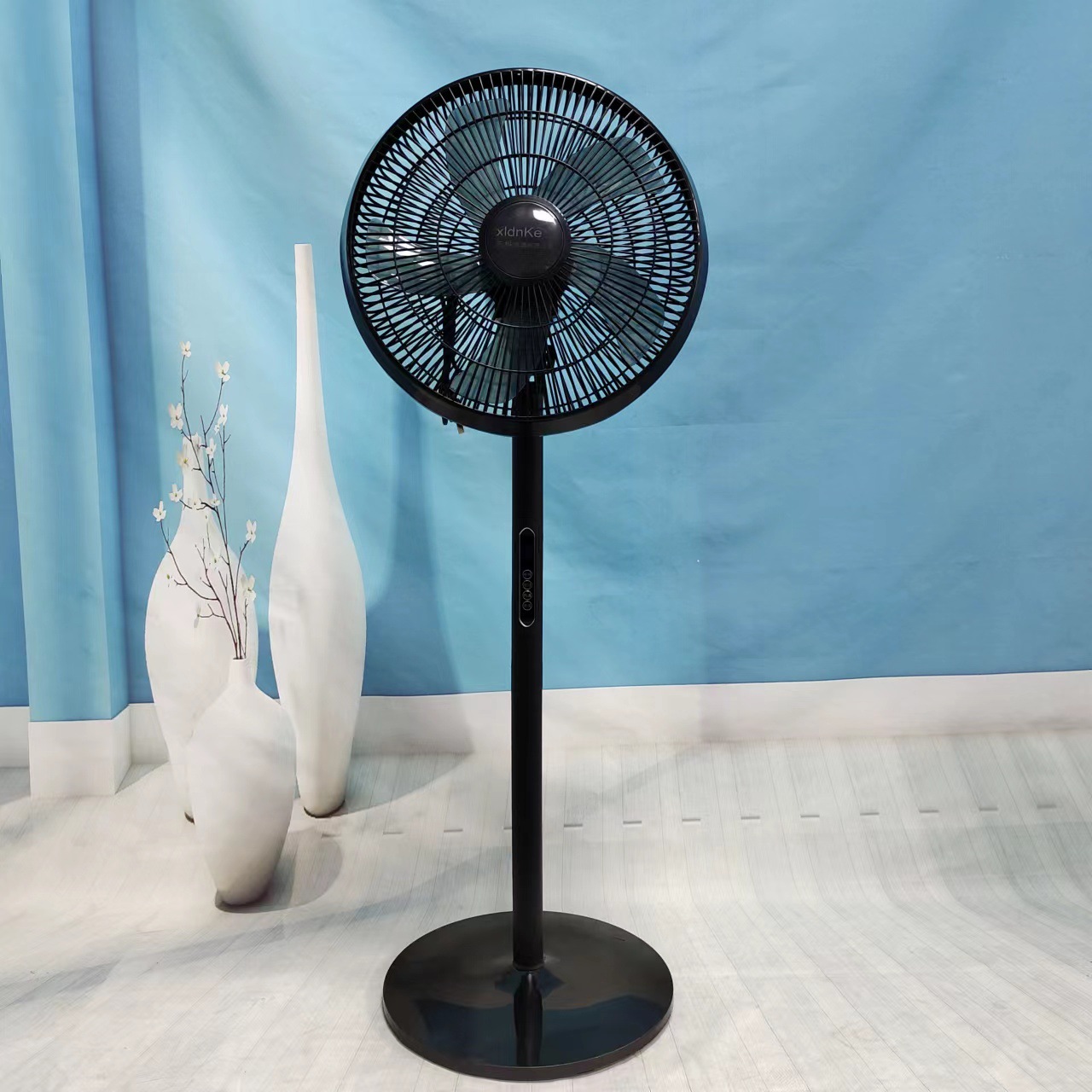 Factory Direct Supply Electric Fan Wholesale Remote Control Vertical Electric Fan Household Timing Floor Fan Shaking Head with Screen Display Electric Fan
