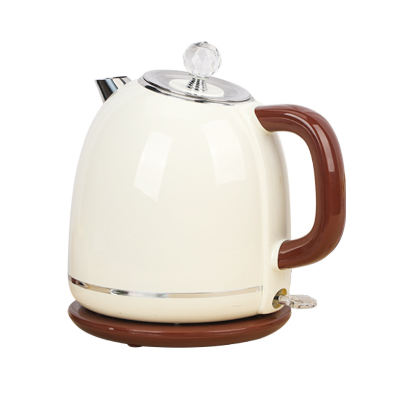 New Retro Double-Layer Anti-Scald 1.8L Home Appliance Electrical Kettle 304 Stainless Steel Liner Automatic Power-off Kettle