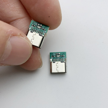 type-c16p带板母座ype-c焊线母头带灯双电阻 带绿等焊线母座2芯