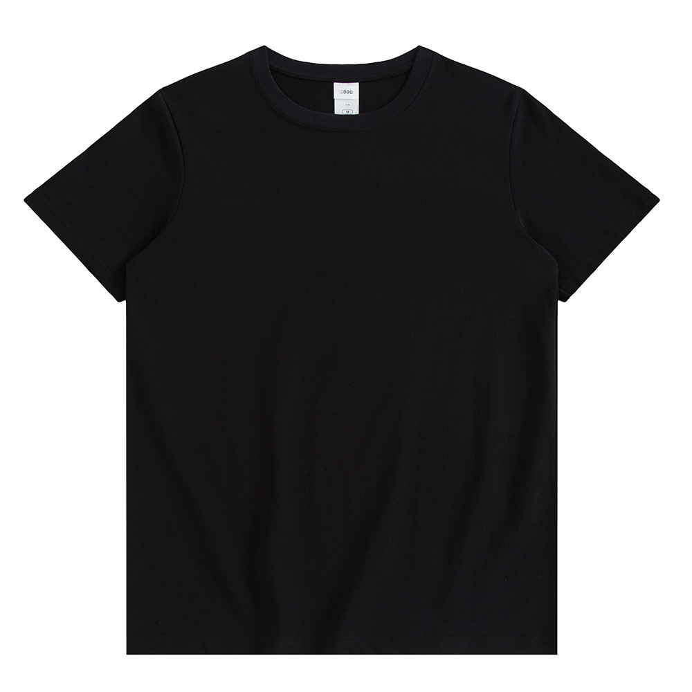 清仓特价280g黑色重磅圆领短袖大码男加厚纯棉t恤 抖音淘宝天猫