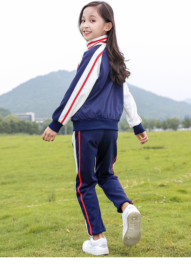 女童春秋运动套装2021新款中大童校服洋气长袖秋季学院风两件套潮