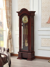 客厅落地钟中古套房轻奢钟欧式机械点缀座钟客厅实木立式摆钟