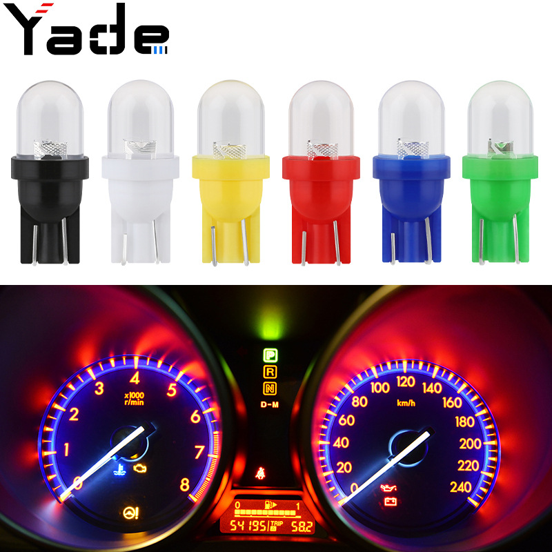 Car LED Lights of Motorcycle T10 RGB Colorful Straw Hat 1led Bubble Insertion Instrument Light Reading Light Width Lamp