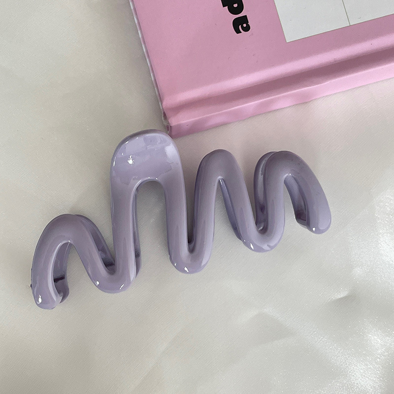 Cream Color Wave Grip Acrylic Back Head Hair Claw Updo Hair Clip Shark Clip Hair Accessories