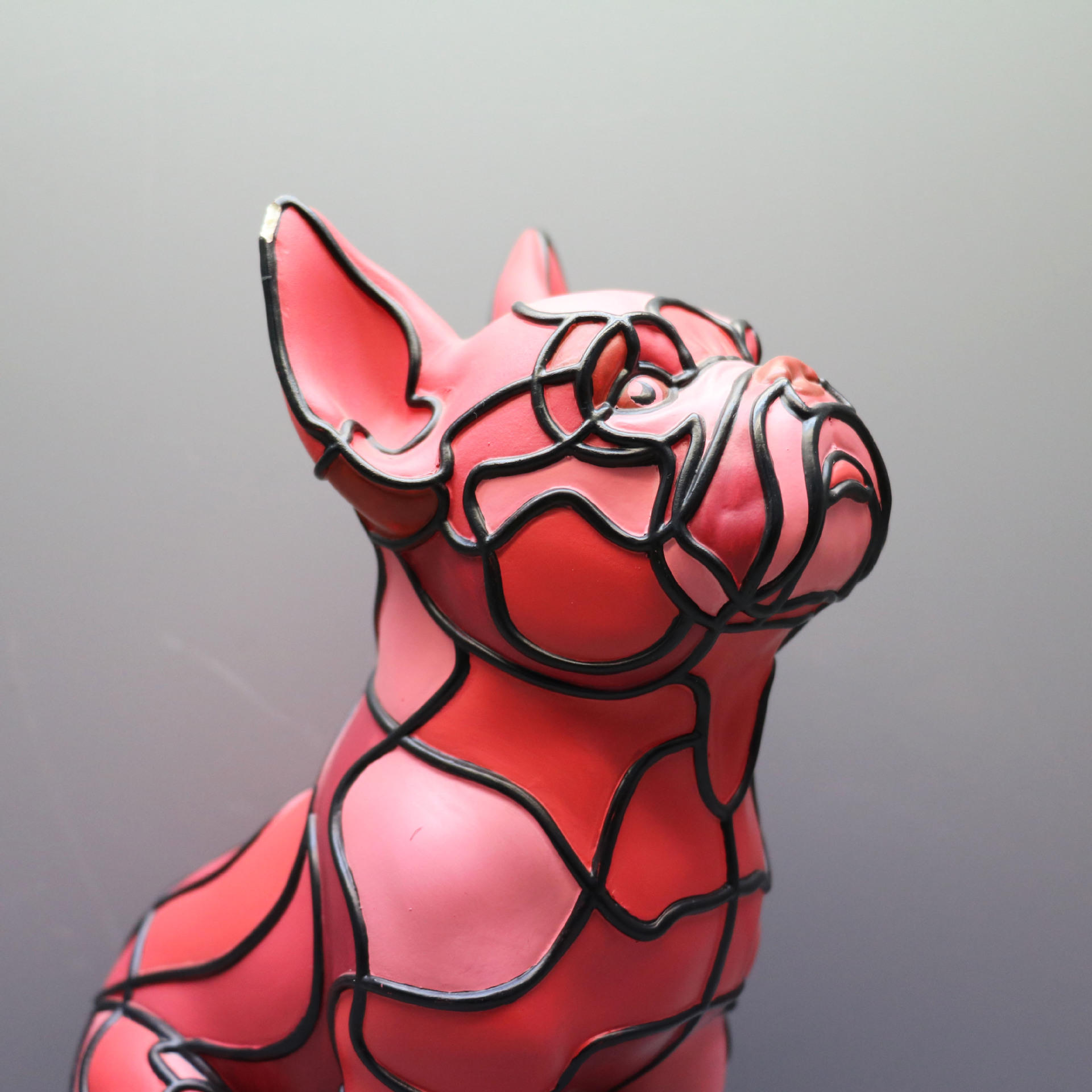 斗牛犬塑胶定制 公仔礼品东莞工厂生产精品盲拿摆件创意 手办模型