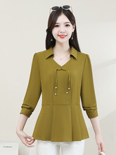 中国风时尚衬衫女2023秋季新款今年流行洋气质遮肚子显瘦小衫上衣
