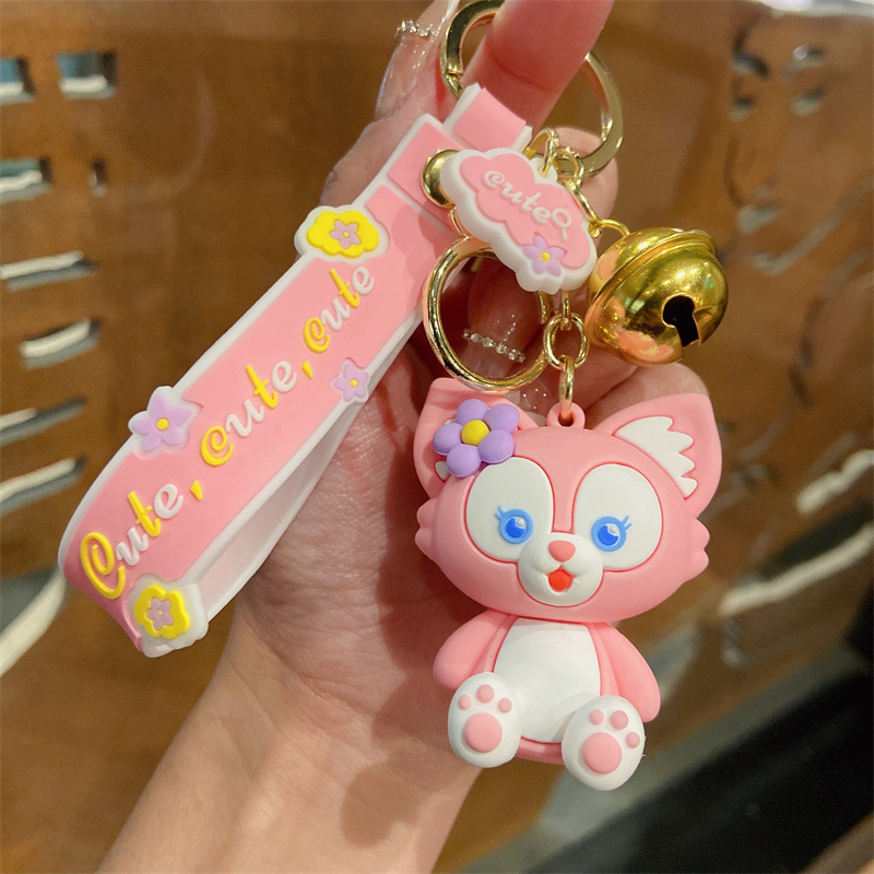 Cartoon Epoxy Ling Na Bei Er Little Fox Doll Keychain Female Cute Exquisite Car Key Chain Couple Pendant