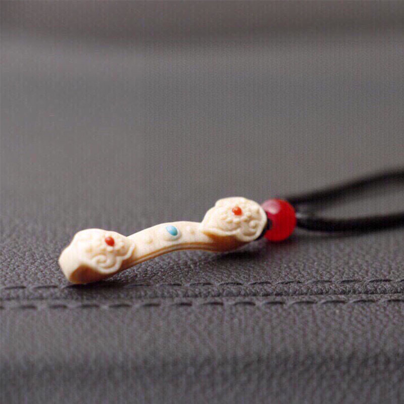 猛犸象牙如意吊坠事事如意锁骨链送女友家人朋友佳品配精美礼盒