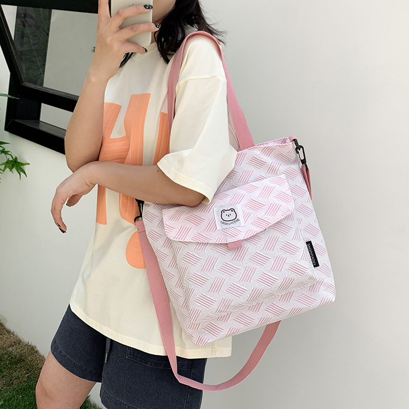 Large Capacity Tote Bag Women's 2023 New Class Commuter Artistic Denim Bag Korean Style Women's Portable Shoulder Bag