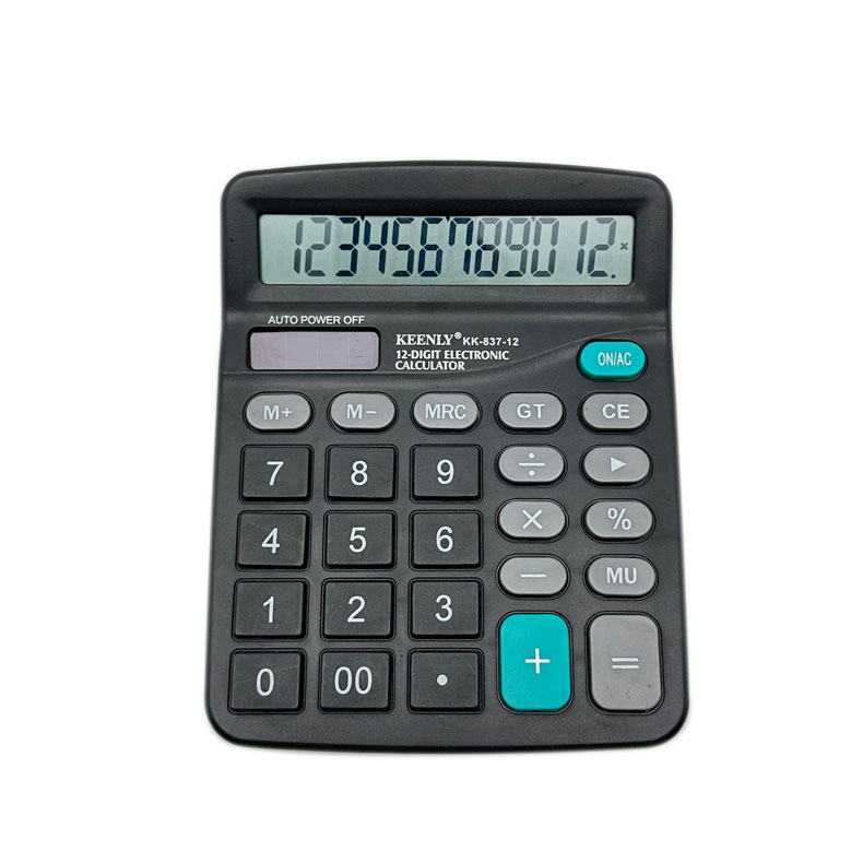 12-Bit Large Screen Display Large Key Calculator Financial Office Desktop Computer Factory Direct Sales