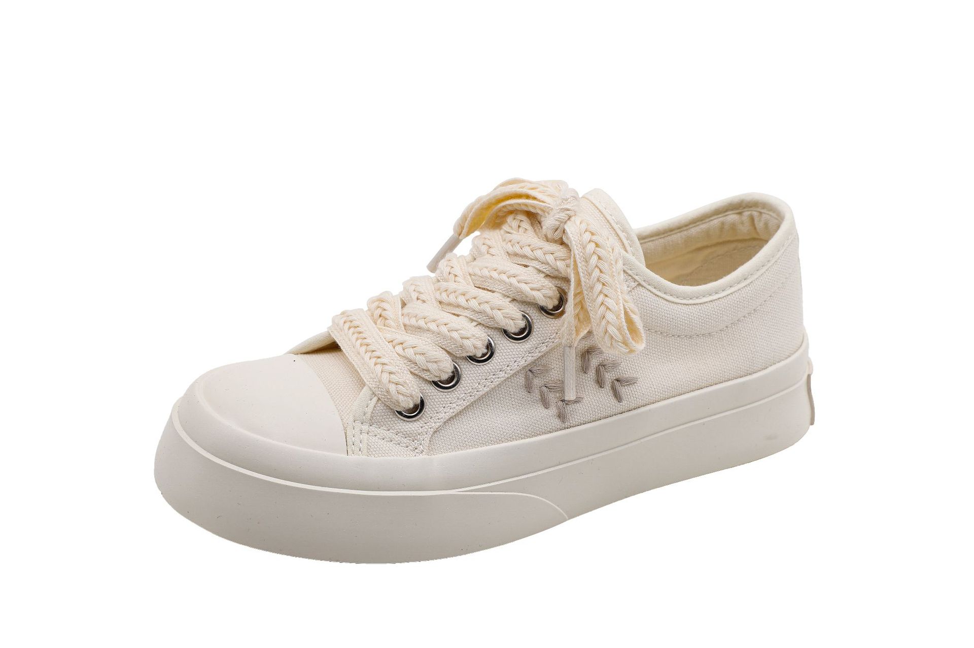 5成交8526双白鹿小可爱女生2022新款韩版小白鞋厚底帆布鞋女韩国女鞋