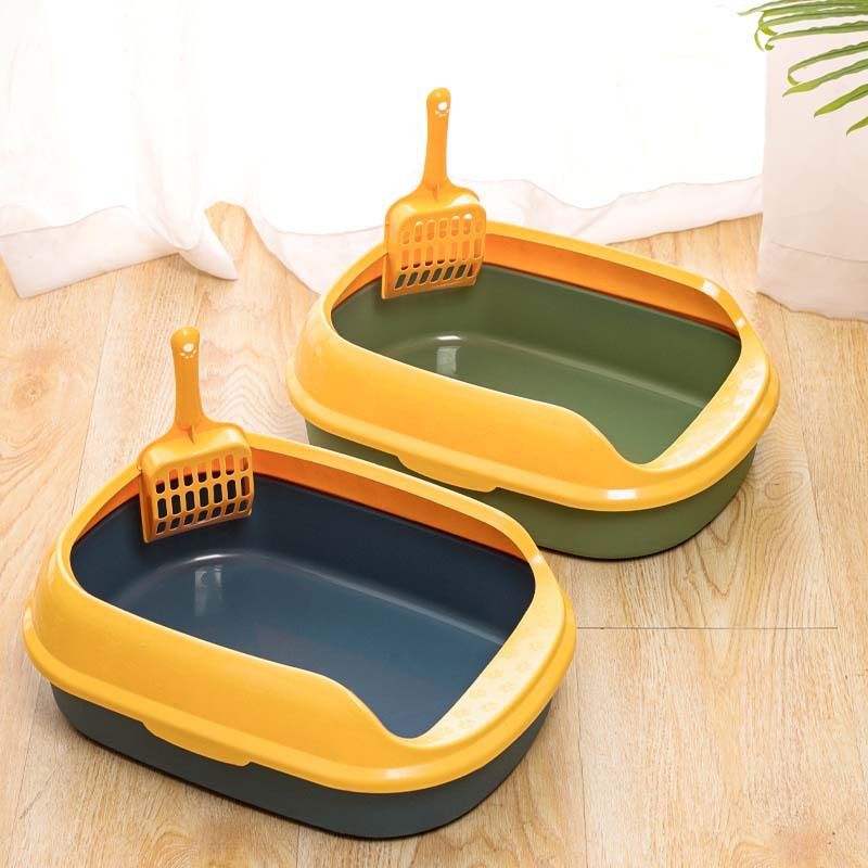 Litter Box Home Large Cat Litter Basin Semi-Closed Cat Litter Cat Litter Box Pet Cat Toilet Pet Supplies