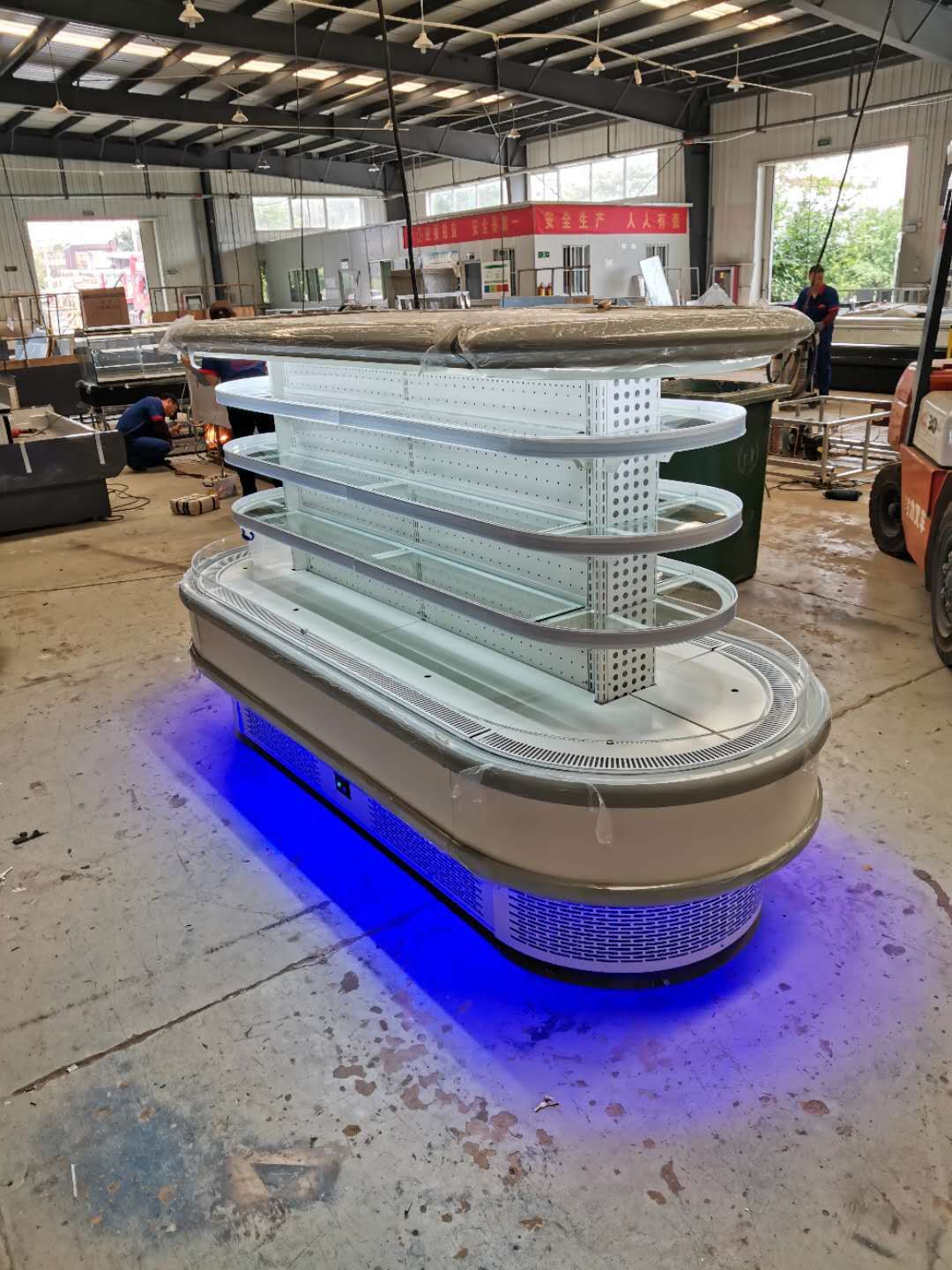 超市直角环岛柜火锅自助餐冰箱商用未来雪