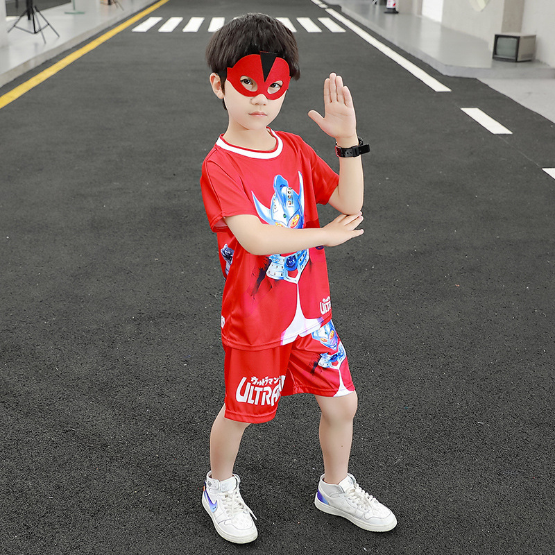 奥特曼套装儿童夏装童装2024新款小童衣服夏季男童两件套宝宝男孩